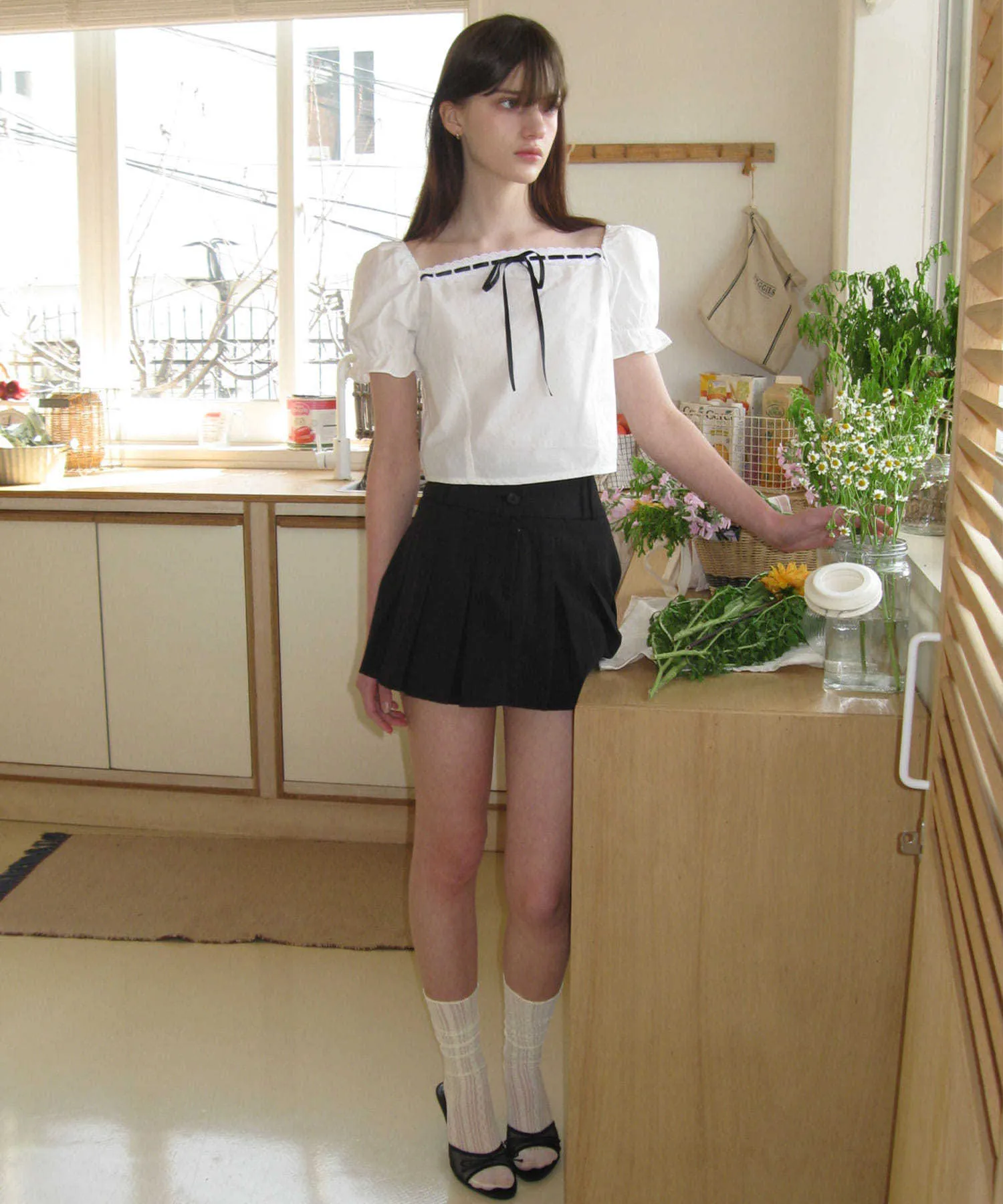 *Cotton Cropped Dolman Top by LETTER FROM MOON