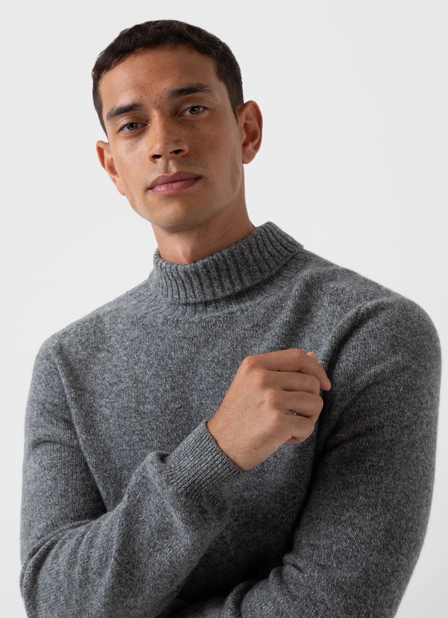 Grey Roll Neck Sweater